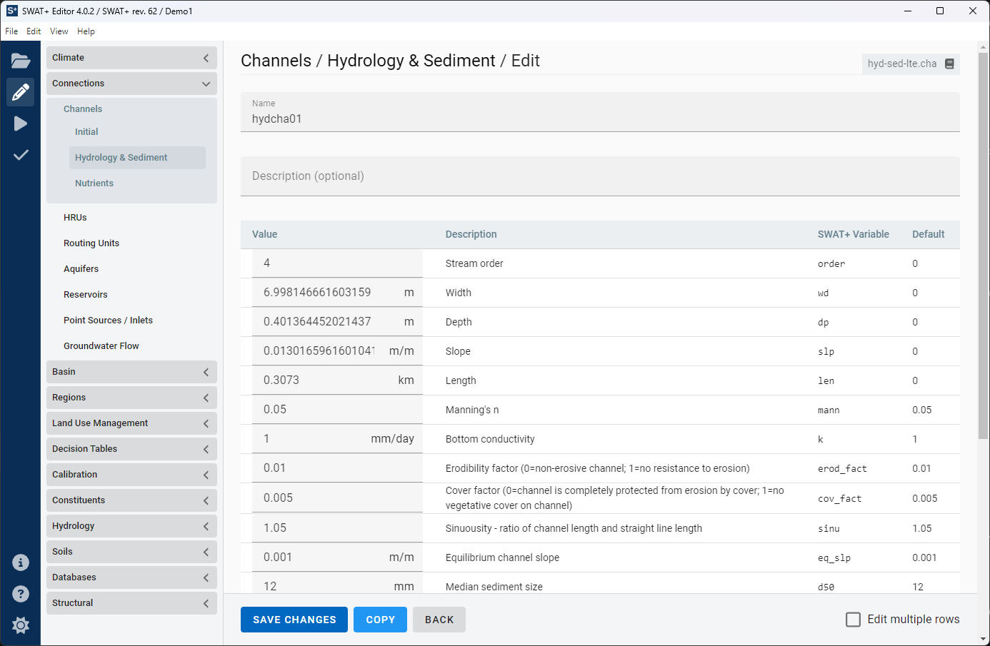 Example edit form